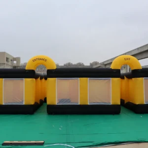 Air Science 10x10x2 yellow/black mesh-wall commercial inflatable maze - product view 3