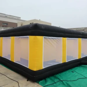 Air Science 10x10x2 yellow/black mesh-wall commercial inflatable maze - product view 2