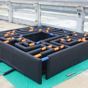 Air Science 10x10x2 plain black open-top commercial inflatable maze - product view 2