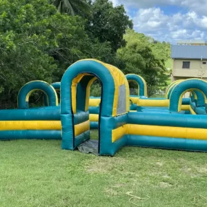 Commercial Inflatable Maze - Teal Yellow Arch Activity Maze - product view 2