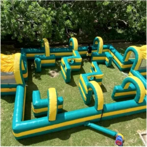 Commercial Inflatable Maze - Teal Yellow Arch Activity Maze - product view 4