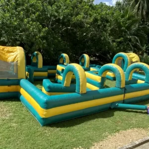 Commercial Inflatable Maze - Teal Yellow Arch Activity Maze - product view 5