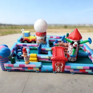 Commercial Inflatable Maze - Pastel Farm Open Top Activity Maze - product view 1