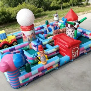 Commercial Inflatable Maze - Pastel Farm Open Top Activity Maze - product view 2