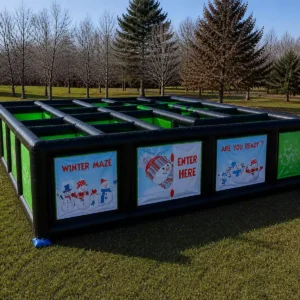 Commercial Inflatable Maze - Winter Snowflake Open Top - product view 4