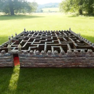 Commercial Inflatable Maze - Low Wall Stone Castle Maze - product view 3