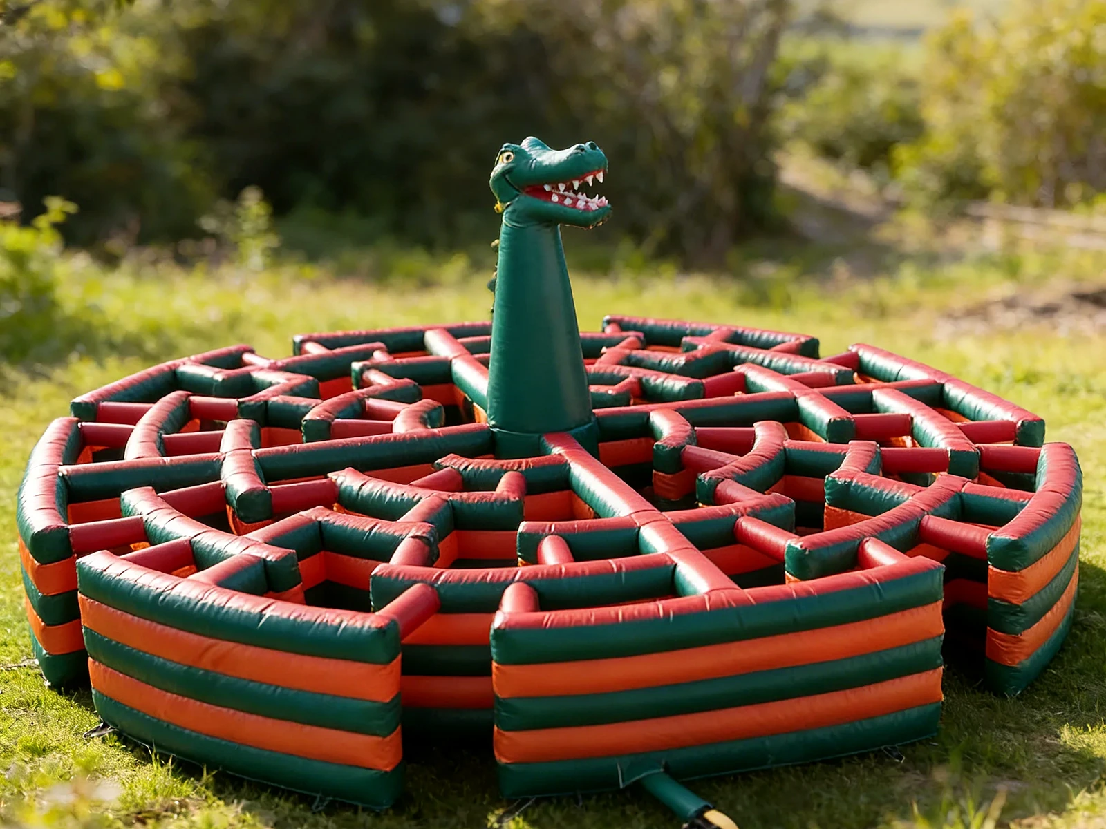 Commercial Inflatable Maze - Circular Dinosaur Radial Maze - product view 1