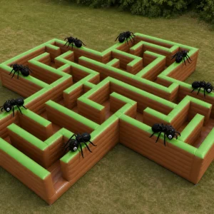 Commercial Inflatable Maze - Brown Green Ant Cross - product view 5