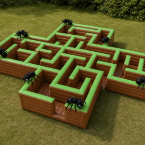 Commercial Inflatable Maze - Brown Green Ant Cross - product view 1