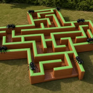 Commercial Inflatable Maze - Brown Green Ant Cross - product view 4