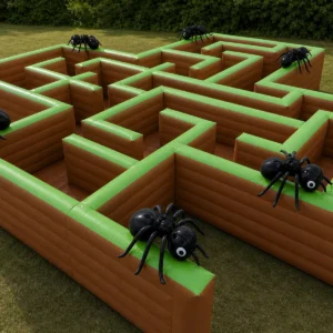 Commercial Inflatable Maze - Brown Green Ant Cross - product view 3