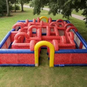 Commercial Inflatable Maze - Red Brick Open Top - product view 2