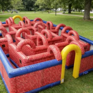 Commercial Inflatable Maze - Red Brick Open Top - product view 1