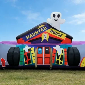 Commercial Inflatable Maze - Gray Purple Haunted House Covered - product view 3