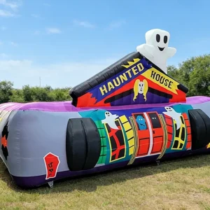 Commercial Inflatable Maze - Gray Purple Haunted House Covered - product view 5