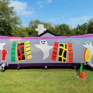 Commercial Inflatable Maze - Gray Purple Haunted House Covered - product view 4