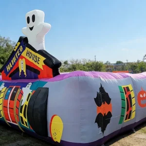 Commercial Inflatable Maze - Gray Purple Haunted House Covered - product view 2