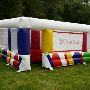 Commercial Inflatable Maze - White Multicolor Mesh Covered - product view 4