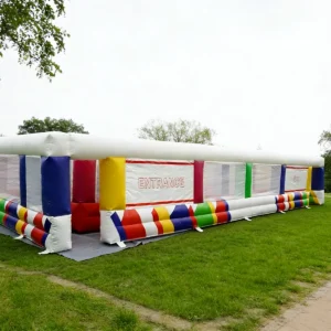 Commercial Inflatable Maze - White Multicolor Mesh Covered - product view 1