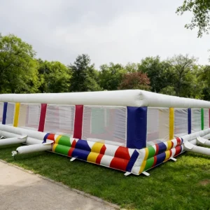 Commercial Inflatable Maze - White Multicolor Mesh Covered - product view 3