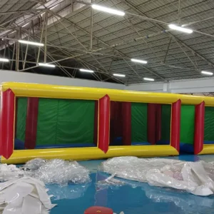 Commercial Inflatable Maze - Red Yellow Blue Mesh Open Top - product view 2