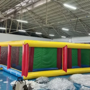 Commercial Inflatable Maze - Red Yellow Blue Mesh Open Top - product view 1