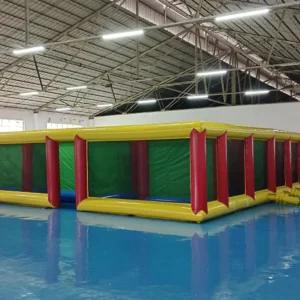Commercial Inflatable Maze - Red Yellow Blue Mesh Open Top - product view 3