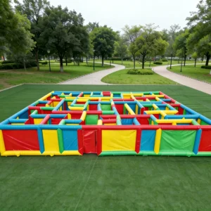 Commercial Inflatable Maze - Primary Color Open Top - product view 2